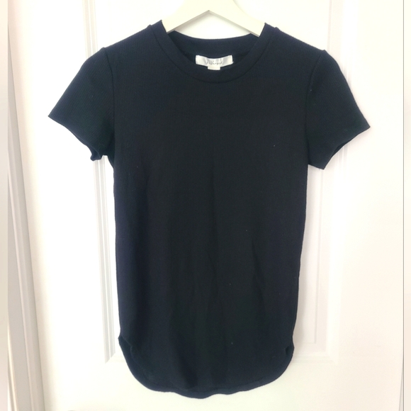Round Hem Waffle Tee - Picture 1 of 4